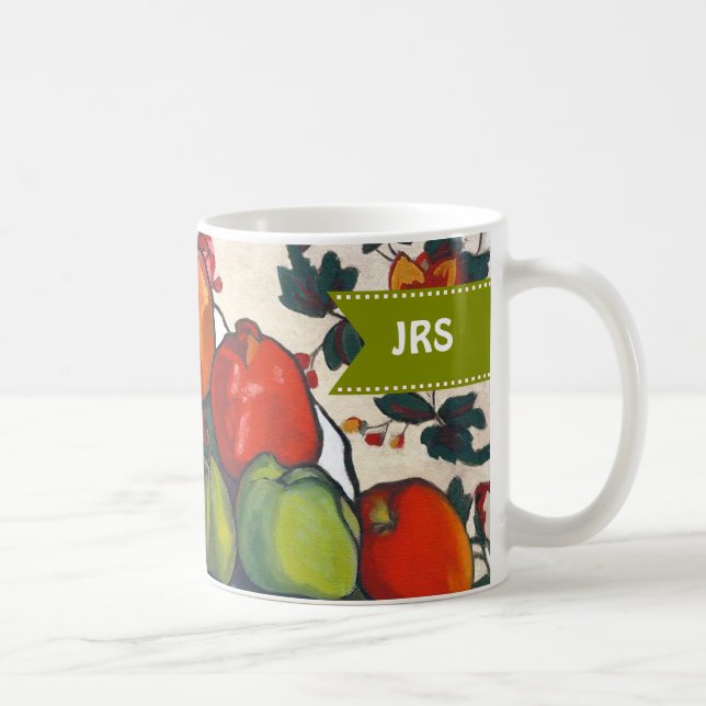 Caneca De Café Monogramas personalizados judeus presente de ano n (Direita)