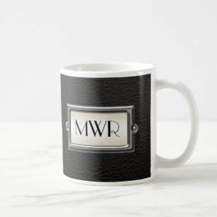 Caneca De Café Monogrammed - Letra Executive Men Personalizada