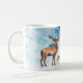 Caneca De Café Monogramo Winter Stag Outdosman