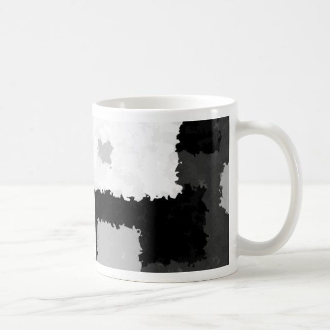 Caneca De Café Monótonos no cinza, no preto & no branco (Direita)