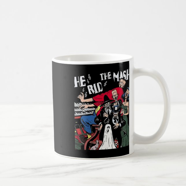 Caneca De Café Monster Mash Halloween Ghoul Ghost (Direita)