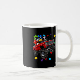 Caneca De Café Monster Truck Autism Quebra-cabeça de Consciencial