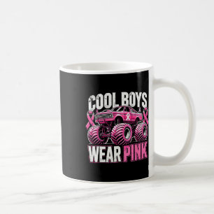 Caneca De Café Monster Truck Break Cancer Sensibilização Meninos