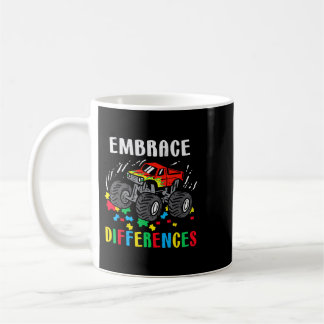 Caneca De Café Monster Truck Embrace Diferenças de Camisa Garoto