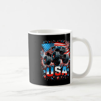 Caneca De Café Monster Truck EUA Bandeira Americana 4 De Julho