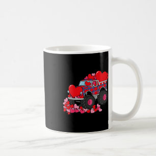 Caneca De Café Monster Truck Hearts Xadrez For Men Boys Girls Val