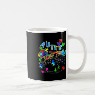Caneca De Café Monster Truck Quebra-cabeça Cute Kids Autismo Cons
