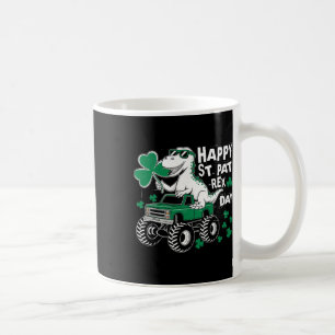 Caneca De Café Monster Truck St Patricks Dia Dinossauro Feliz St 