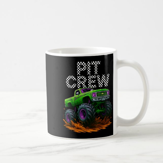 Caneca De Café Monster Truck T Crew Family Matching Birthday Part (Direita)