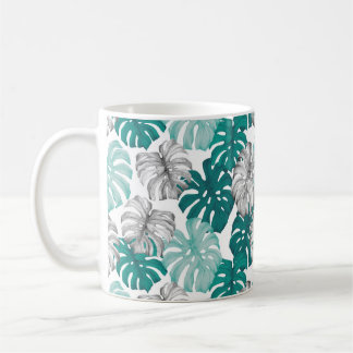 Caneca De Café Monstera Duo Tone: Trópicos mínimos