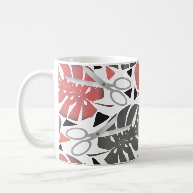 Caneca De Café Monstera impressão tropical deixa tesoura exo selv (Esquerda)