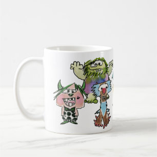 Caneca De Café Monstereo Seven Cartoon Monstars