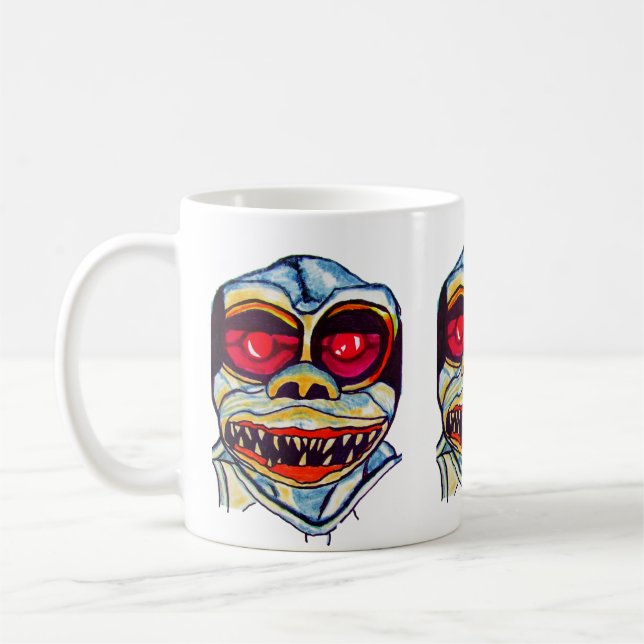 CANECA DE CAFÉ MONSTOR DE FECHAMENTO DE HALLOWEEN (Esquerda)