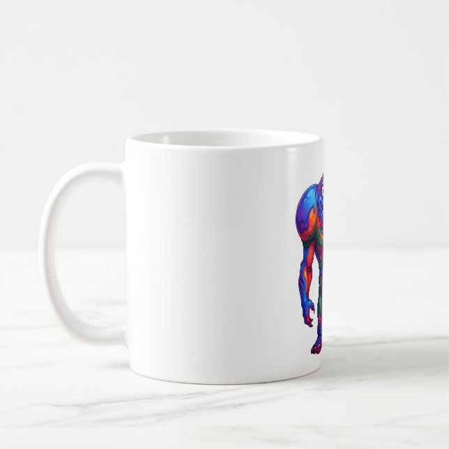 Caneca De Café Monstro Arco-Íris Vibrante (Esquerda)