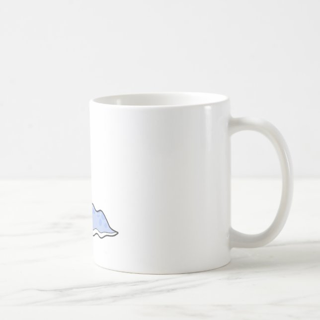 Caneca De Café monstro azul lento do bobo (Direita)
