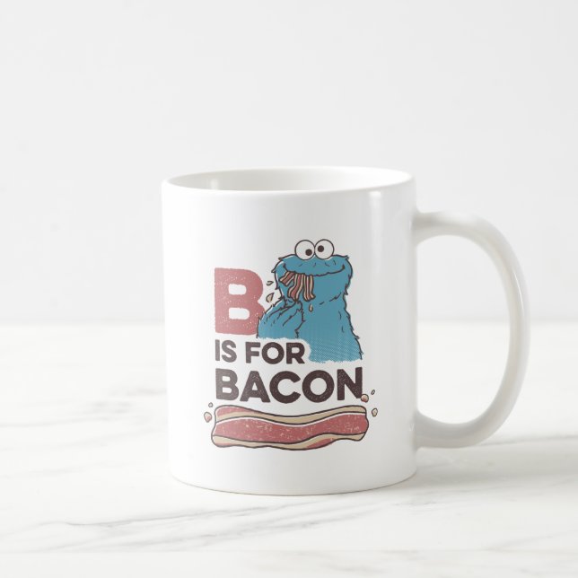 Caneca De Café Monstro Come-Biscoitos | B de Bacon (Direita)