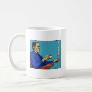 Caneca De Café Monstro de Frankenstein da Arte Pop Bebendo Chá em