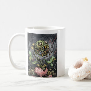 Caneca De Café Monstro do Dinheiro Ascendente