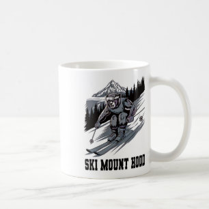 Caneca De Café Monstro do Esqui Descendo o Monte Hood Oregon Que