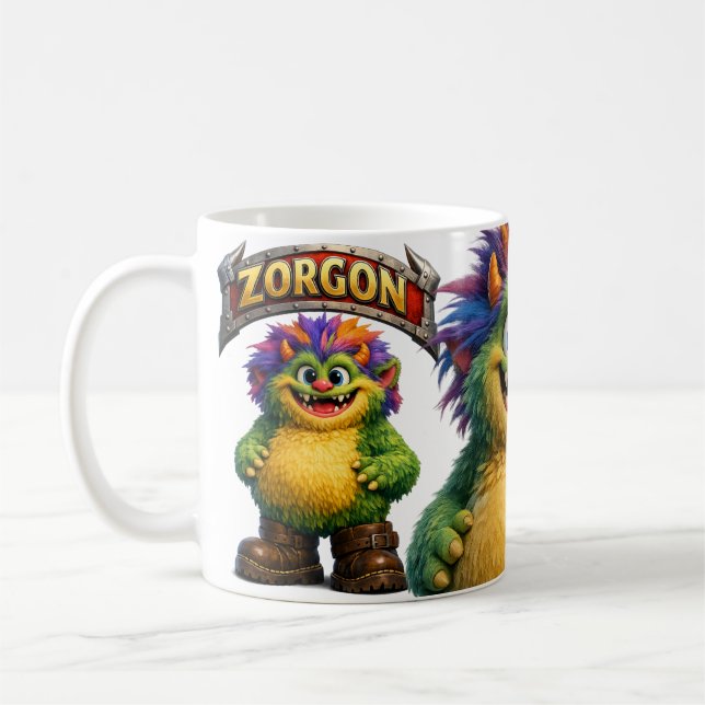 Caneca De Café Monstro Engraçado Zorgon (Esquerda)