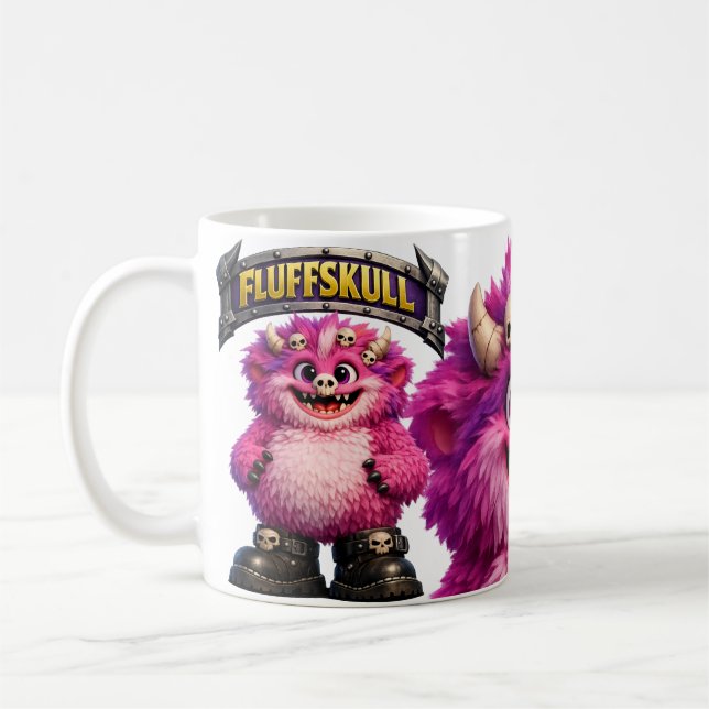 Caneca De Café Monstro Fluffskull (Esquerda)