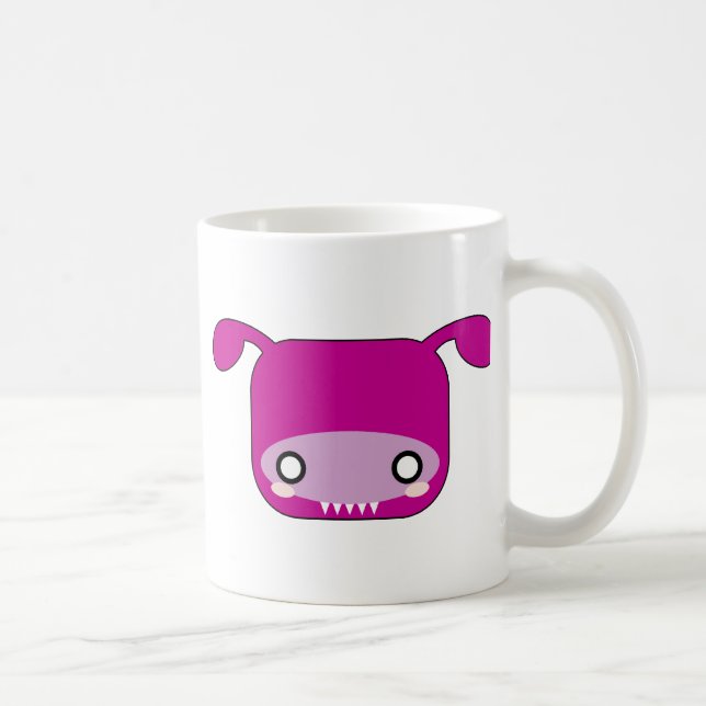 Caneca De Café Monstro roxo de Kawaii (Direita)
