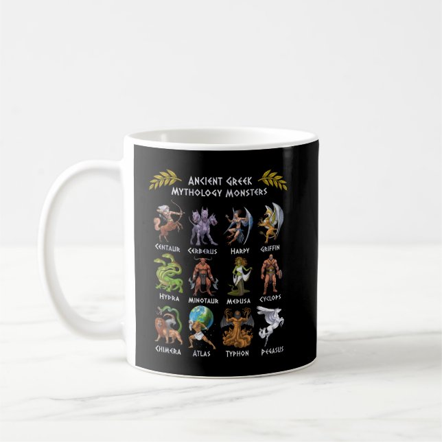 Caneca De Café Monstros de mitologia grega antiga (Esquerda)