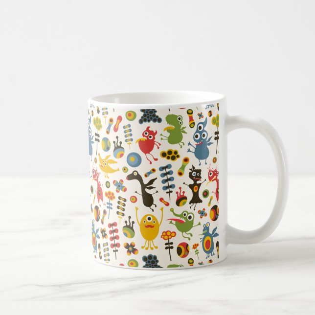 Caneca De Café Monstros Felizes (Direita)