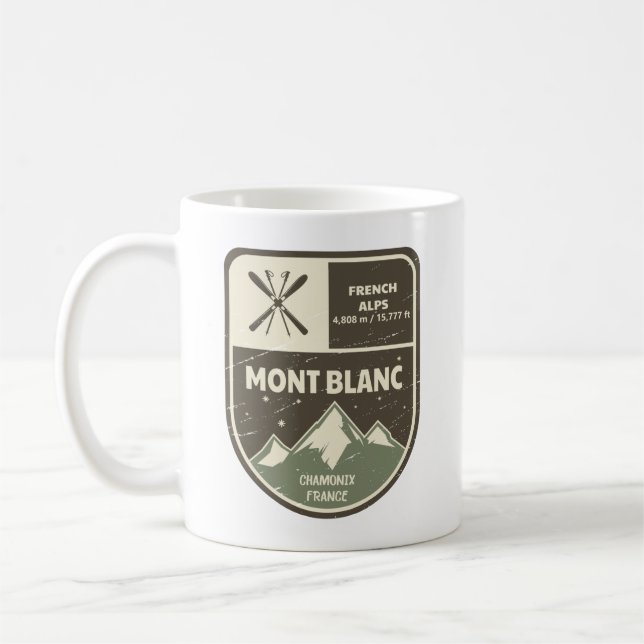 Caneca De Café Mont Blanc French Alps Chamonix França  (Esquerda)