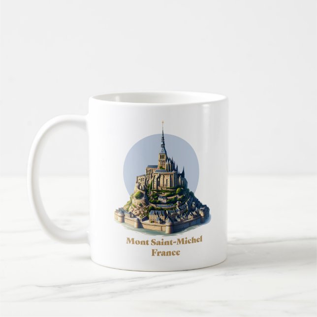 Caneca De Café Mont Santo-Michel Normandy França (Esquerda)