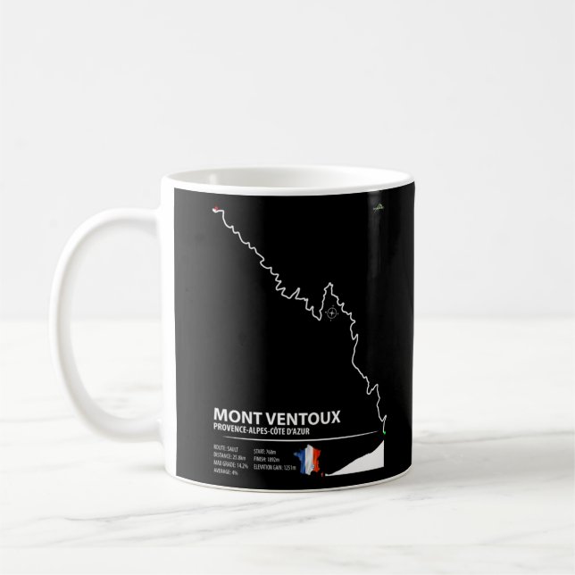 Caneca De Café Mont Ventoux Sault Route Provence França Ciclismo  (Esquerda)