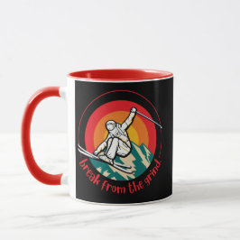Caneca de Café Montanha de Esqui