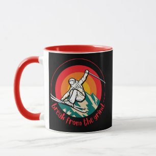 Caneca de Café Montanha de Esqui