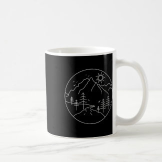Caneca De Café Montanha do Nascer do Sol Natureza Caminhada Acamp