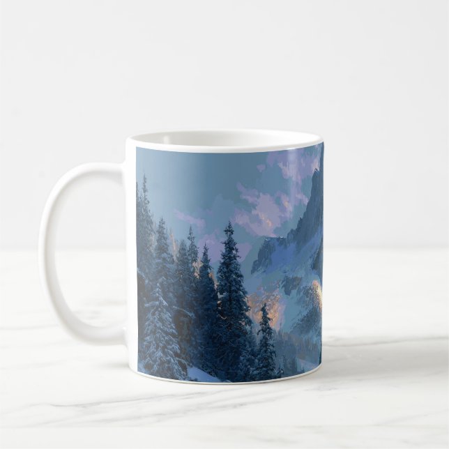Caneca De Café Montanha Nevada (Esquerda)