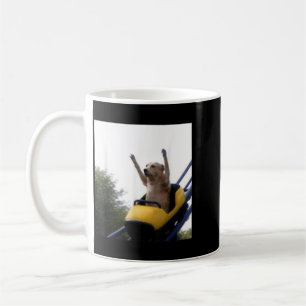 Caneca De Café Montanha-Russa de Cachorro Labrador Meme Engraçado