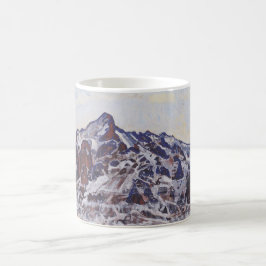 Caneca De Café Montanha Wetterhorn (Paisagem de inverno de neve)