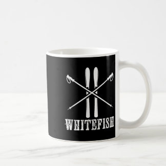 Caneca De Café Montanha Whitefish Esquiador de Esqui Esqui Nórdic