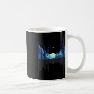 Caneca De Café Montanhas ao Luar Natureza Árvores Vida Selvagem F