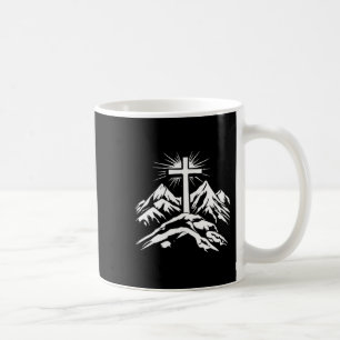 Caneca De Café Montanhas Cruz Cristã Religiosas