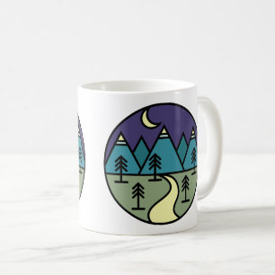 Caneca De Café montanhas de acampamento wanderlust, caminhada