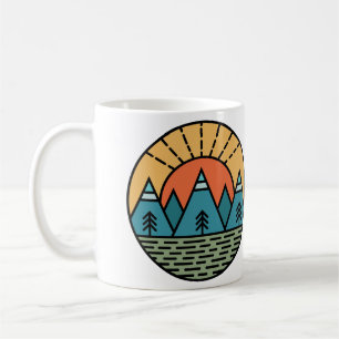 Caneca De Café montanhas de acampamento wanderlust, caminhada