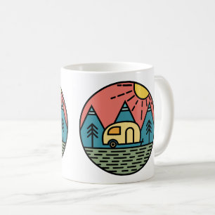 Caneca De Café montanhas de acampamento wanderlust, caminhada