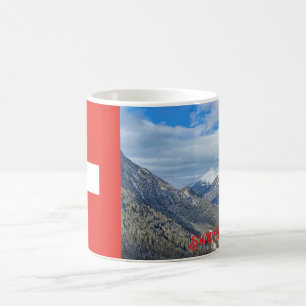 Caneca De Café Montanhas de inverno na Suíça