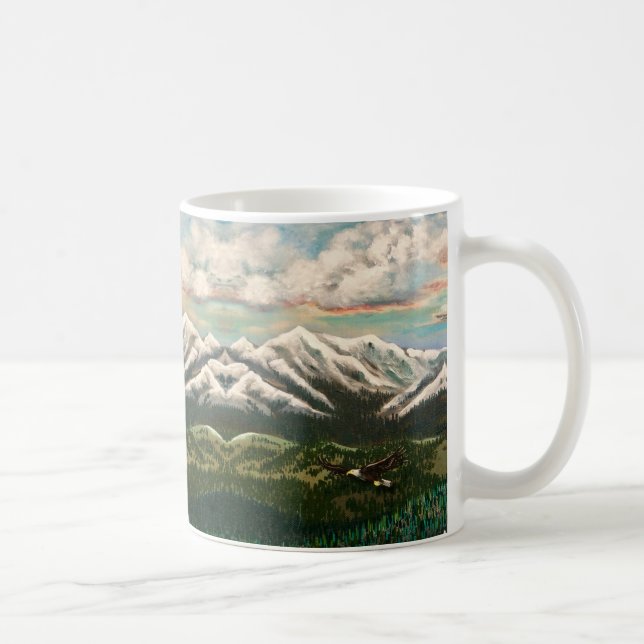 Caneca De Café Montanhas de Oregon Mug (Direita)