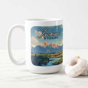 Caneca De Café Montanhas de Tetons do Ranking Jackson Hole Wyomin