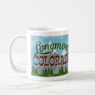 Caneca De Café Montanhas nevado de Longmont Colorado