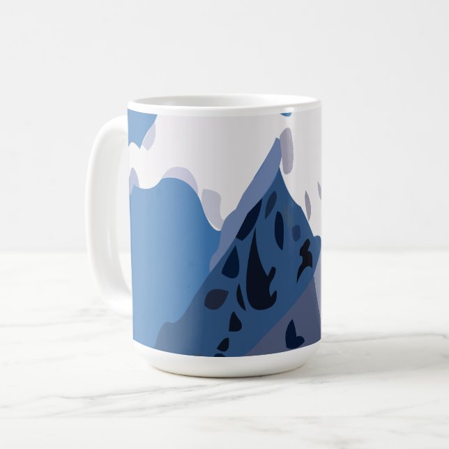 Caneca De Café Montanhas Pica Natureza (Frente Esquerda)