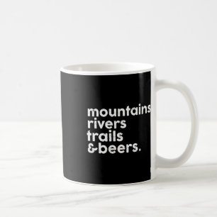 Caneca De Café Montanhas Rios Trilhas Cervejas Amante de Caminhad