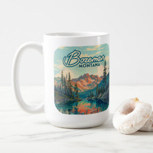 Caneca De Café Montanhas Rochosas Bozeman Montana Vintage